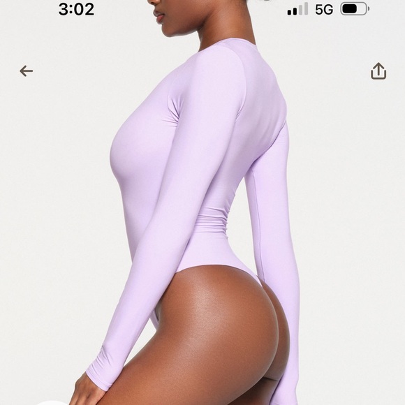 SKIMS NWT Fits Everybody Long Sleeved Bodysuit - Lily - Picture 4 of 4